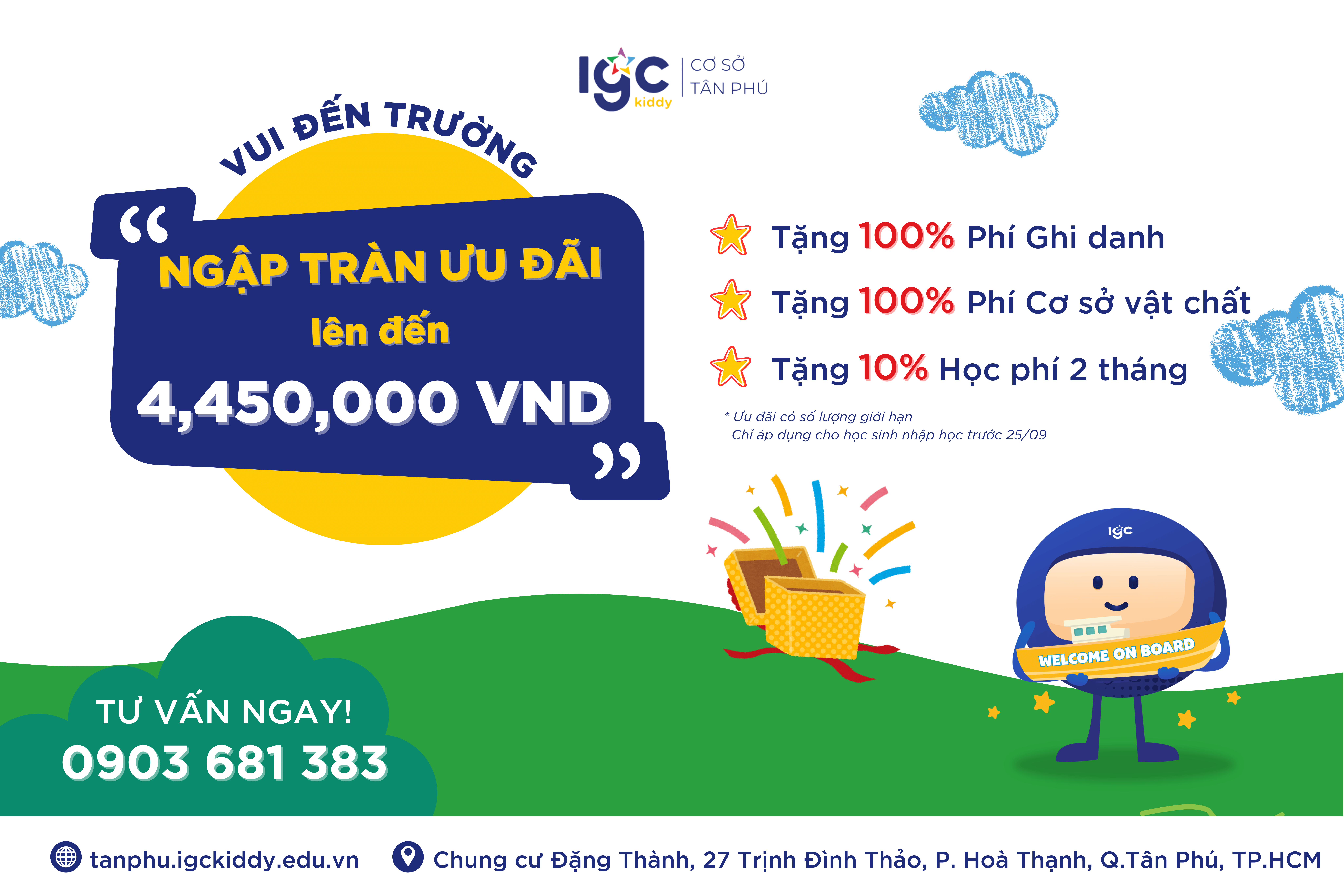 VUI ĐẾN TRƯỜNG NHẬN NGÀN ƯU ĐÃI LÊN ĐẾN 4,450,000 VND!