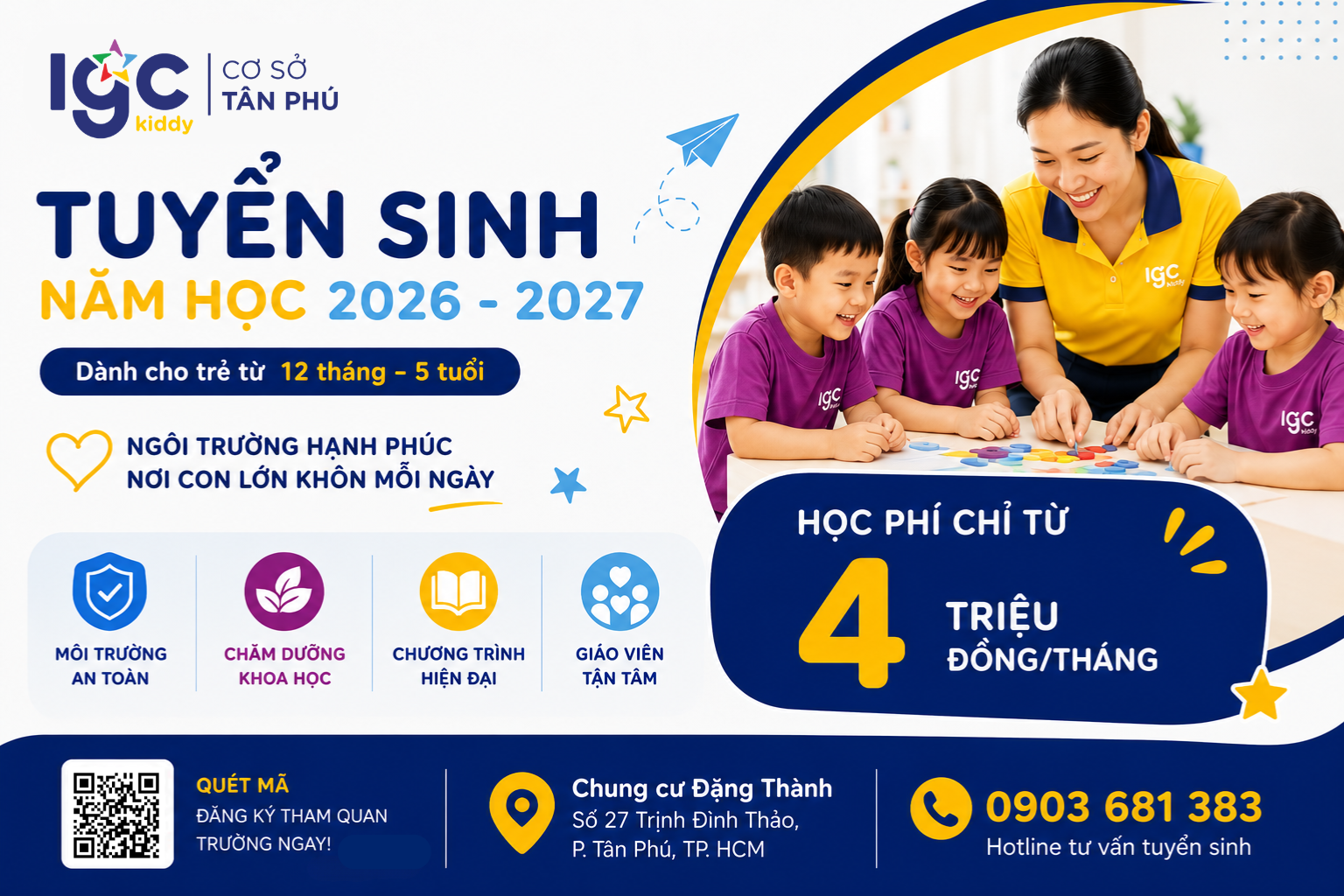 IGC KIDDY TÂN PHÚ TUYỂN SINH NĂM HỌC 2026 – 2027
