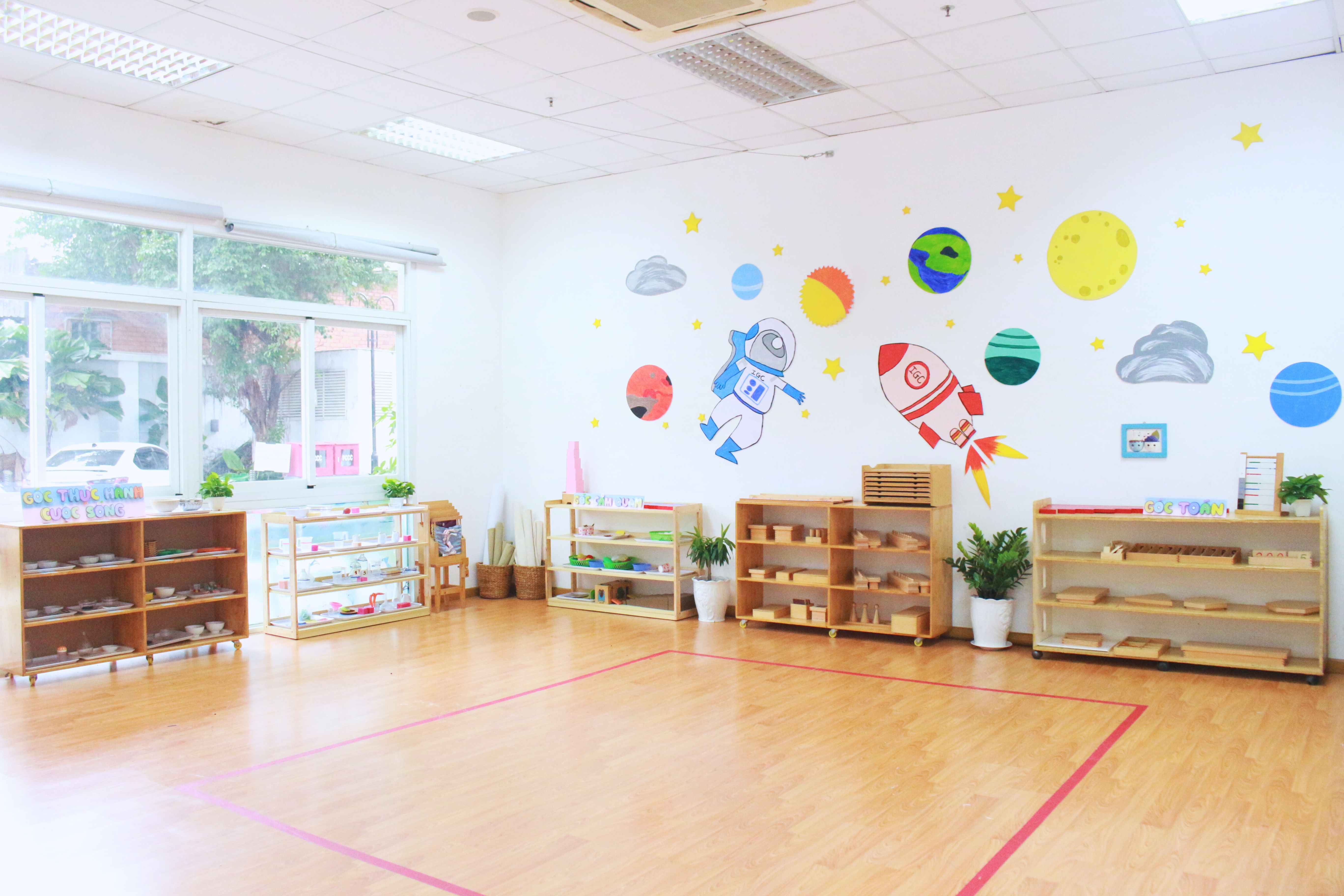 Cơ sở vật chất được đầu tư giúp trẻ có không gian phát triển