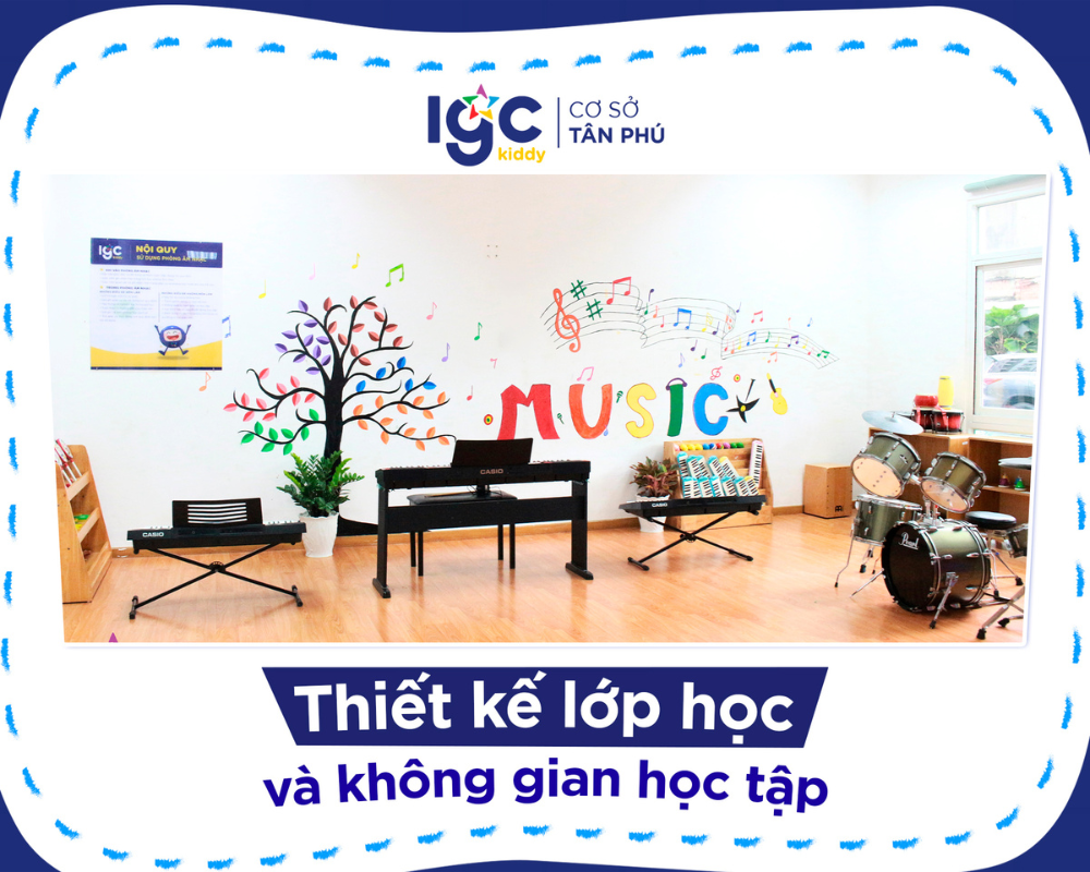Không gian học tại IGC Kiddy cơ sở Tân Phú